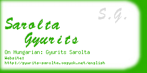 sarolta gyurits business card